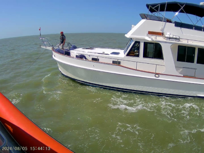 Schipper krijgt anker niet meer gelicht